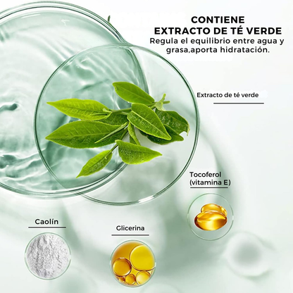 MASCARILLA FACIAL EXFOLIANTE AL TE VERDE